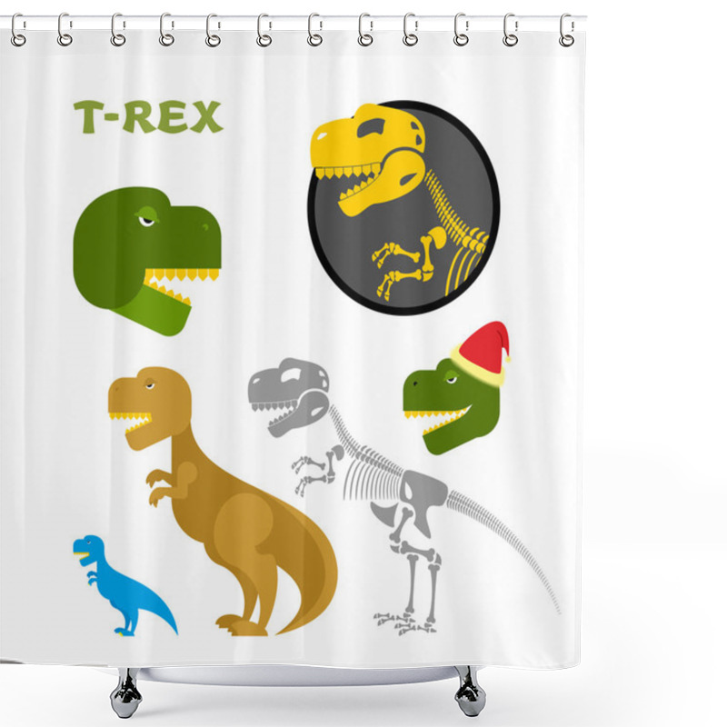 Personality  Tyrannosaurus Collection Of Items. Bones And The Skeleton. Head  Shower Curtains