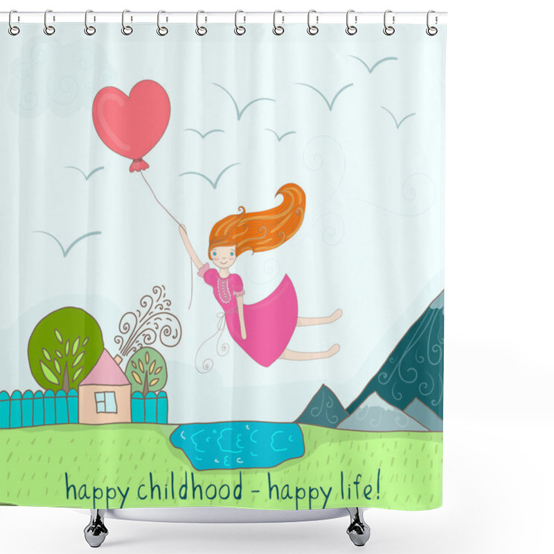 Personality  Happy Childhood, Life Concept Shower Curtains