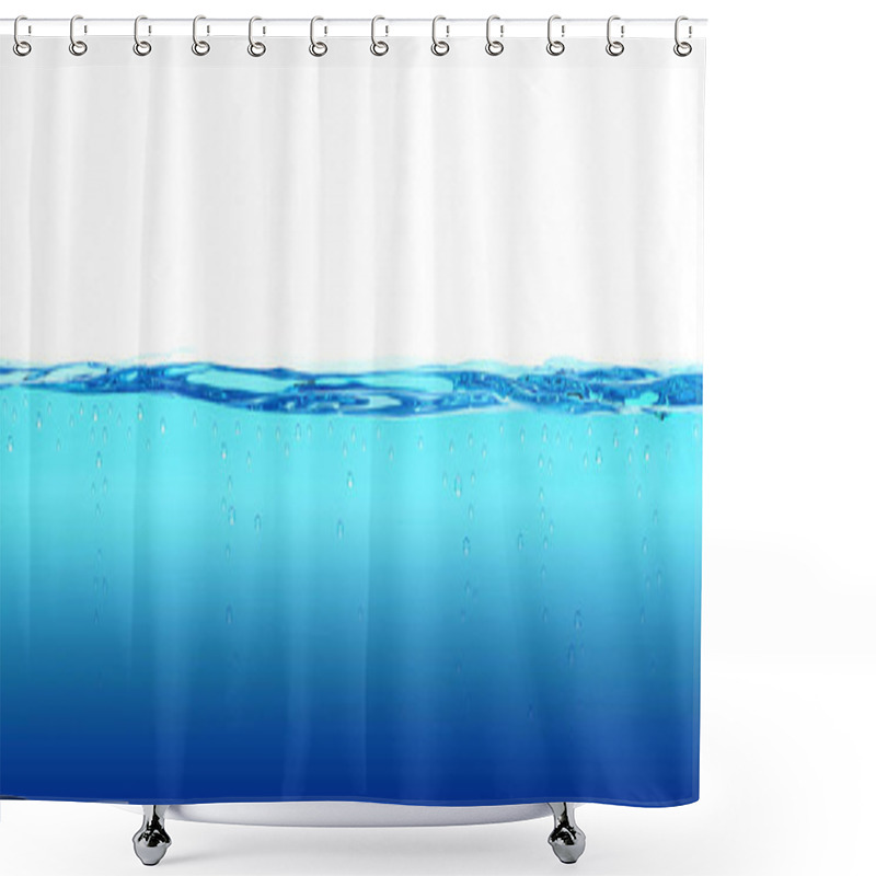 Personality  Abstract Waterline Background With White Copy Space Shower Curtains