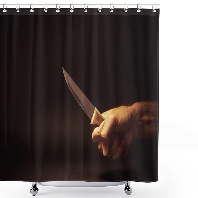 Personality  In Front Of A Knife Shower Curtains