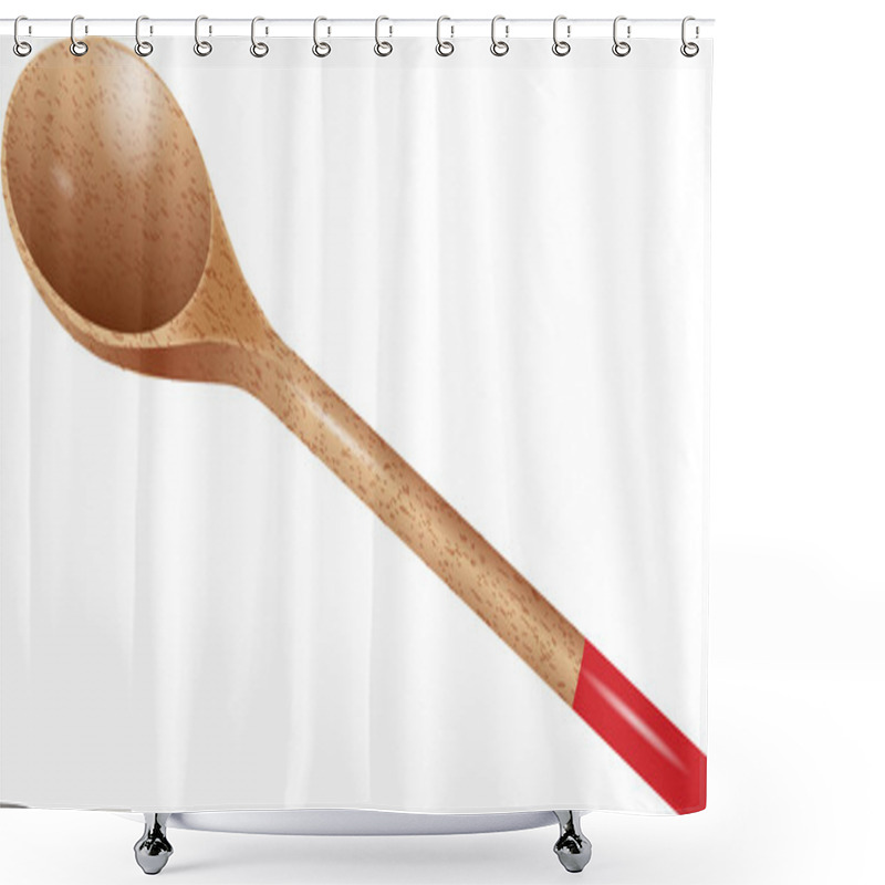 Personality  WOODEN SPOON Shower Curtains