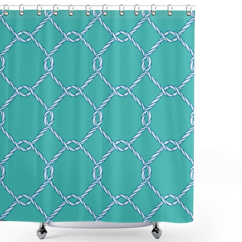 Personality  Seamless Nautical Rope Knot Pattern. Shower Curtains