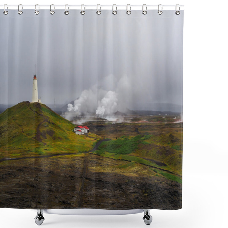 Personality  Geothermal Field Of Gunnuhver Shower Curtains