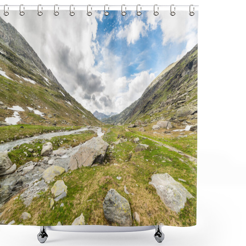 Personality  Dramatic Sky In Alpine Valley Shower Curtains