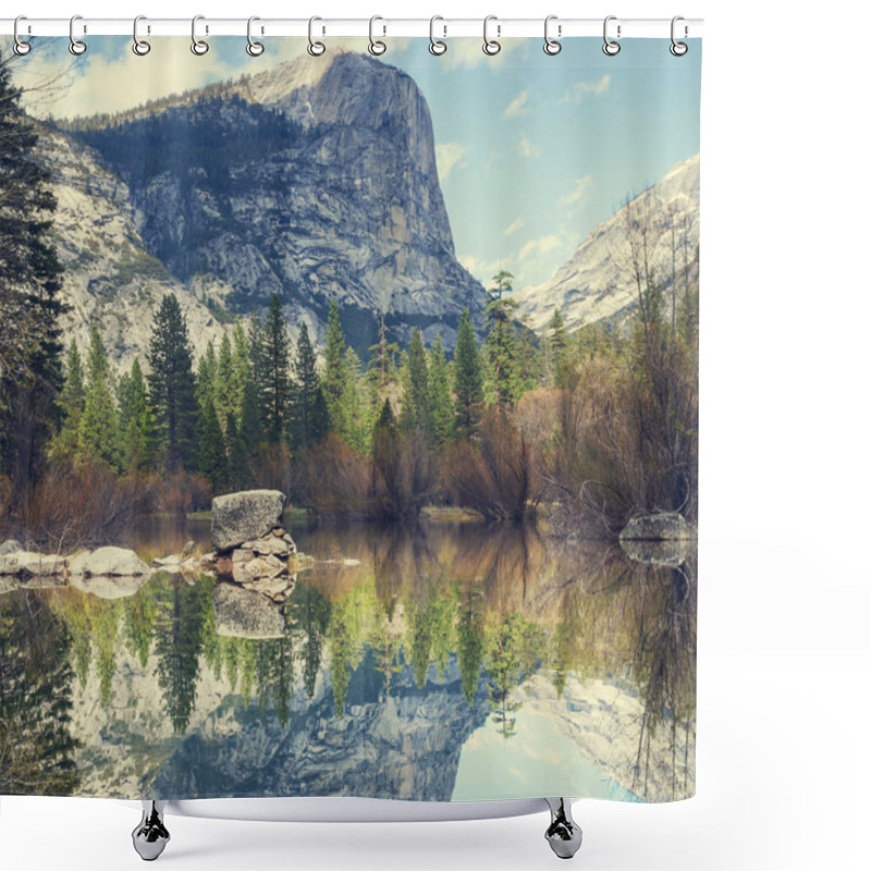 Personality  Mirror Lake Shower Curtains