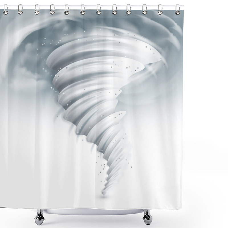 Personality  Tornado Sky Illustration Shower Curtains