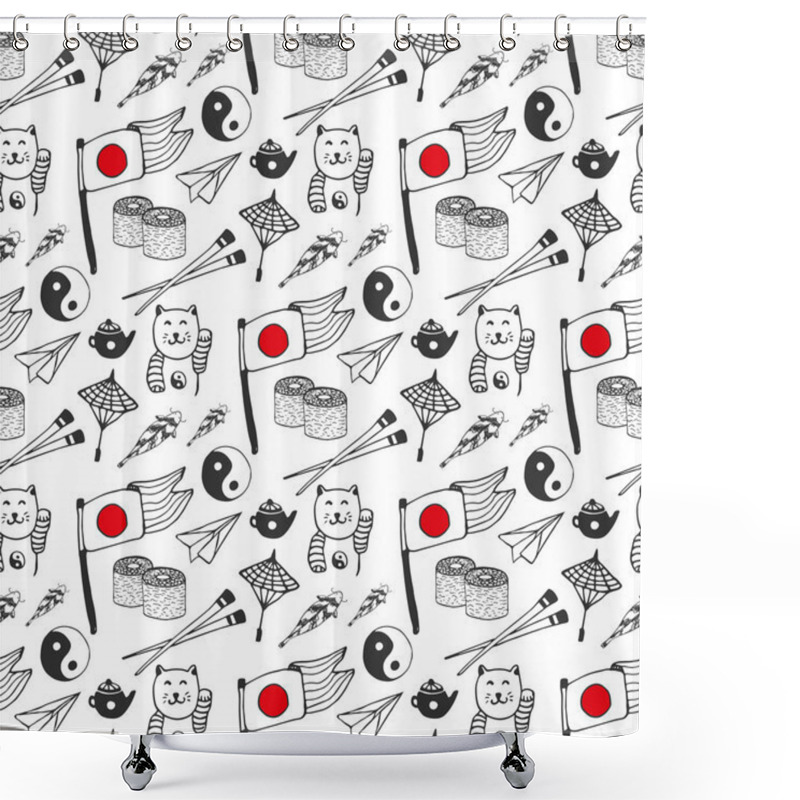 Personality  Japan Background For Design Shower Curtains