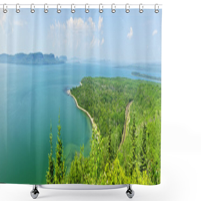 Personality  Lake Superior Panorama Shower Curtains