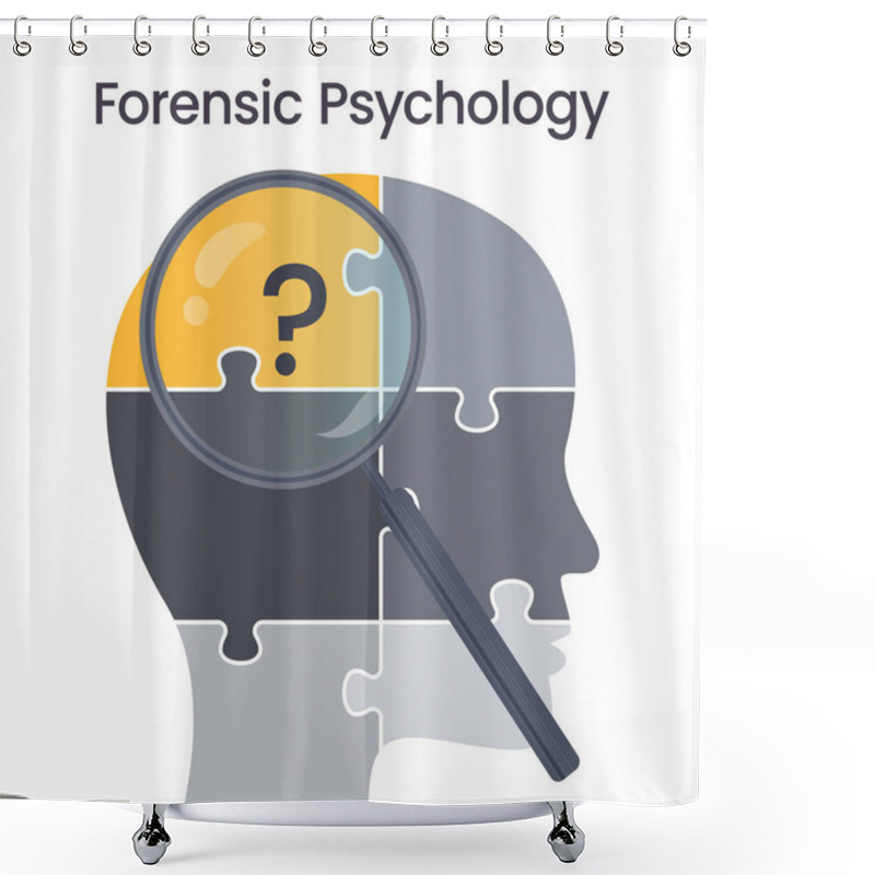 Personality  Forensic Psychology Vector Illustration Graphic Shower Curtains