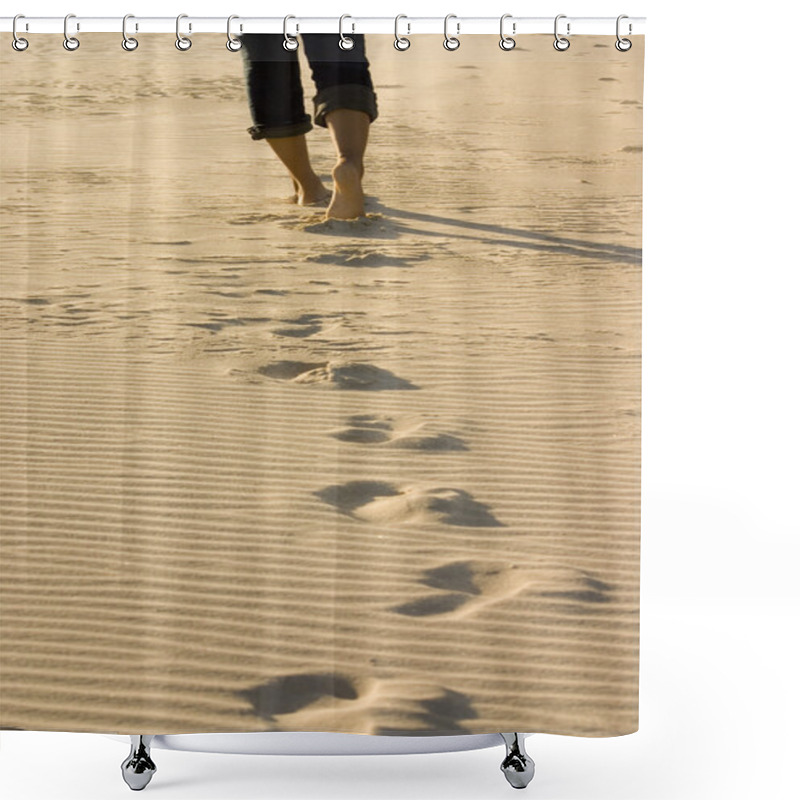 Personality  Footprints Shower Curtains