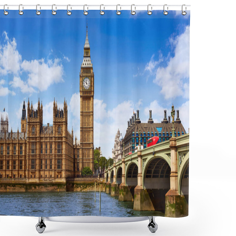 Personality  Big Ben London Clock Tower In UK Thames Shower Curtains