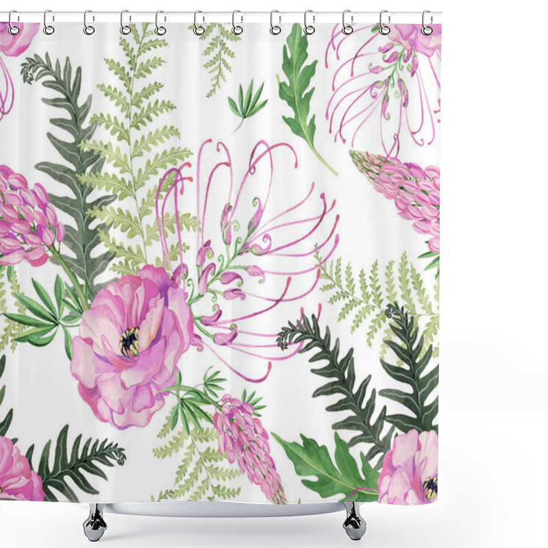 Personality  Romantic Floral Pattern Shower Curtains