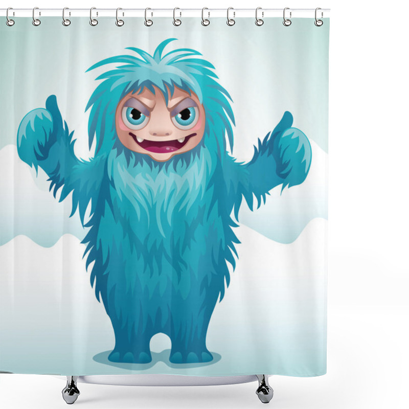 Personality  Scary Monster Yeti Shower Curtains