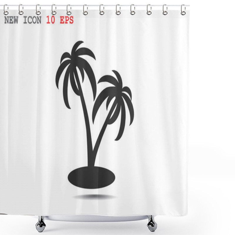 Personality  Exotic island with palm trees shower curtains