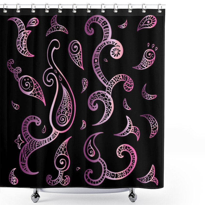 Personality  Paisley Background. Hand Drawn Ornament. Shower Curtains