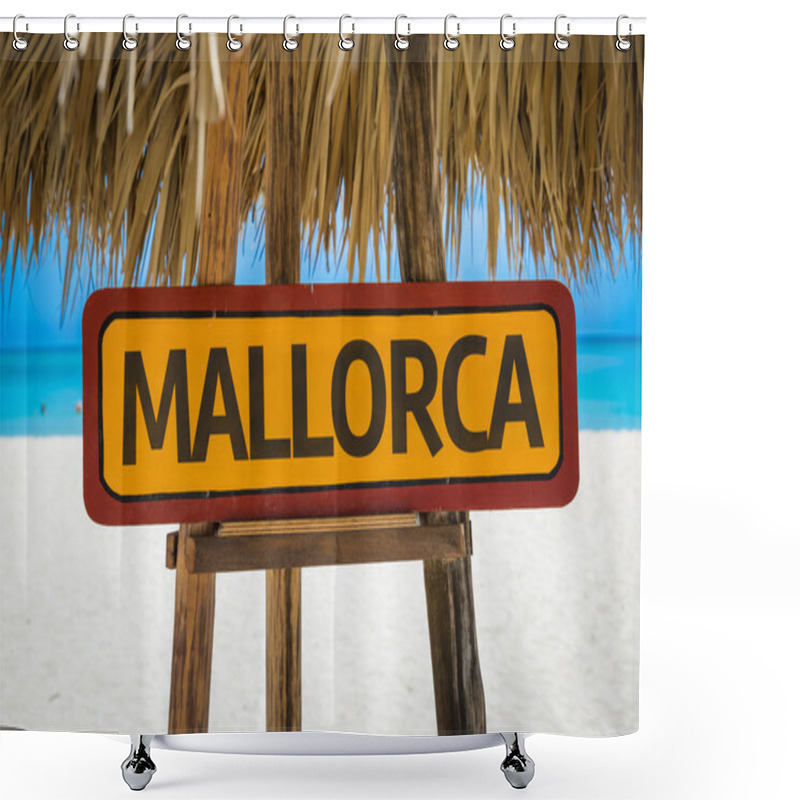 Personality  Mallorca Text Sign Shower Curtains