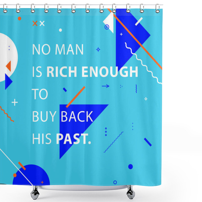 Personality  Inspirational Quote. Geometric Background Shower Curtains