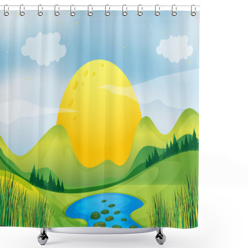 Personality  Sunset View Shower Curtains