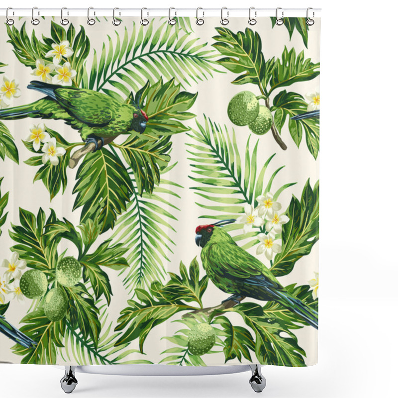 Personality  Seamless Tropical Pattern Shower Curtains