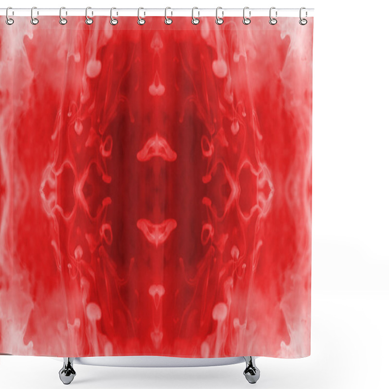 Personality  Red Ink Background. Shower Curtains