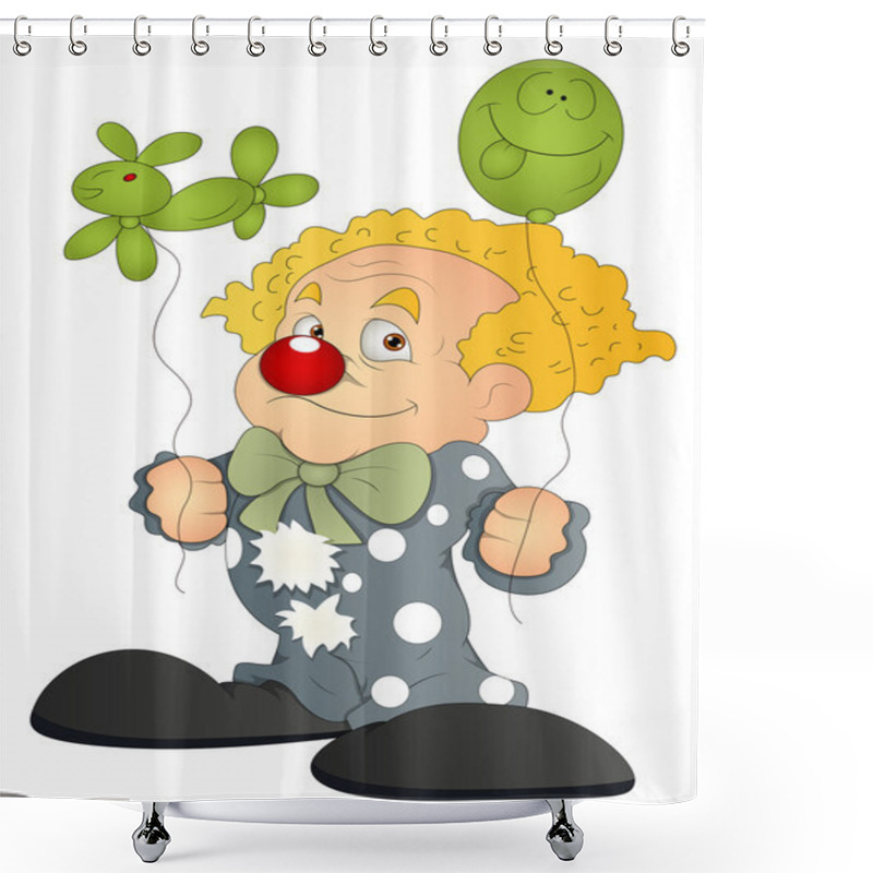 Personality  Joker - Cartoon Character - Vector Illustration Shower Curtains