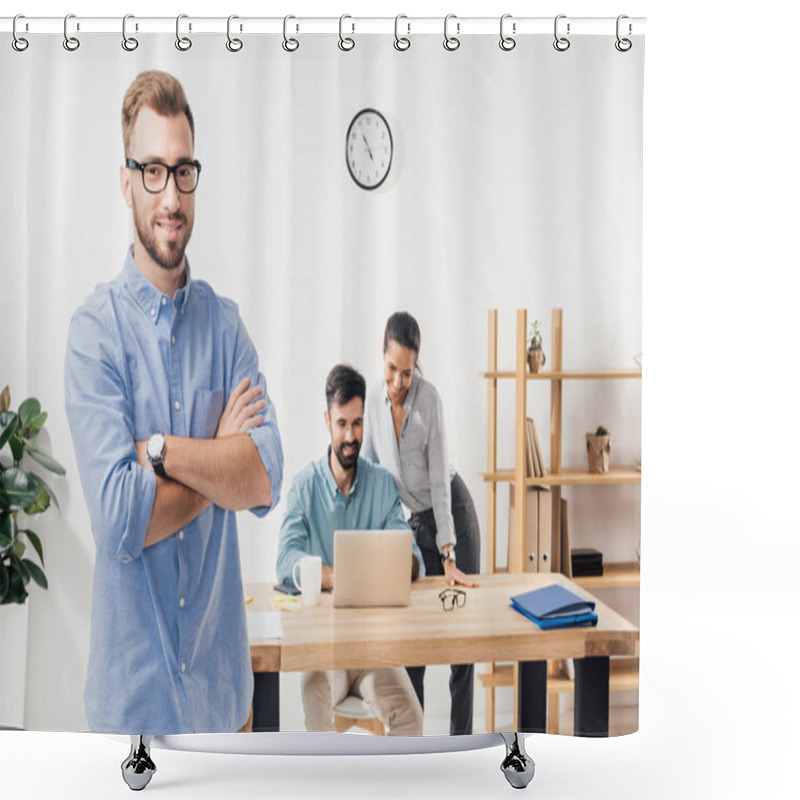 Personality  Business People In Office Shower Curtains