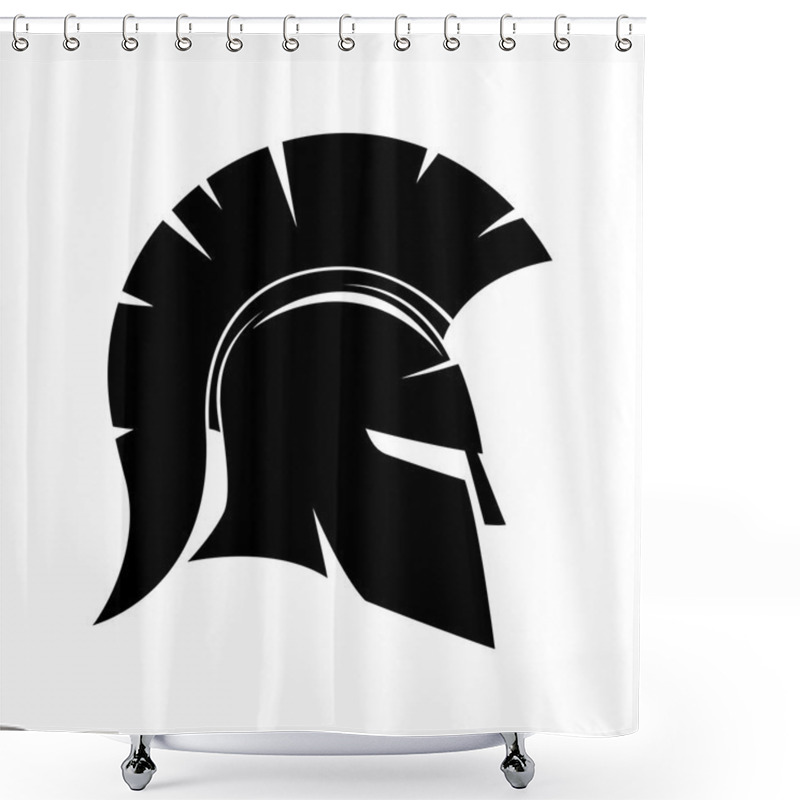 Personality  Spartan Helmet Sign. Shower Curtains