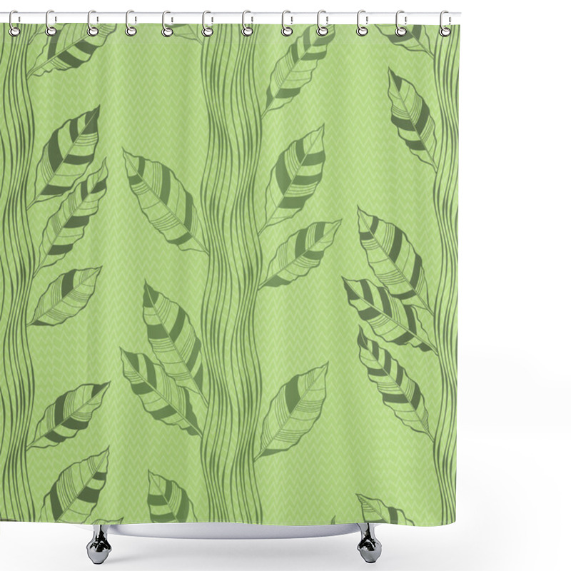 Personality  Pattern With Trees And Leaves Shower Curtains