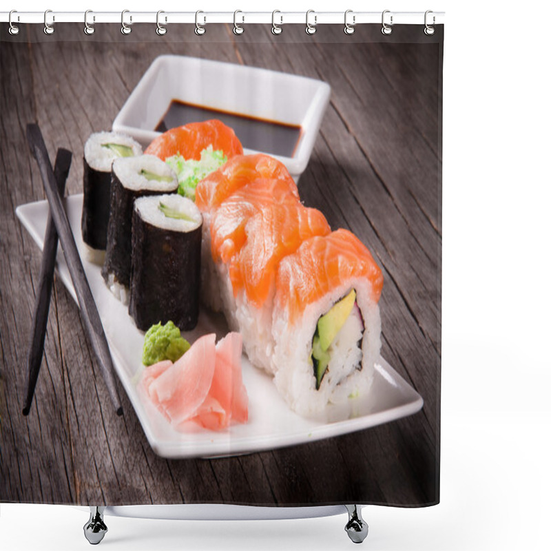 Personality  Japanese Seafood Sushi Shower Curtains