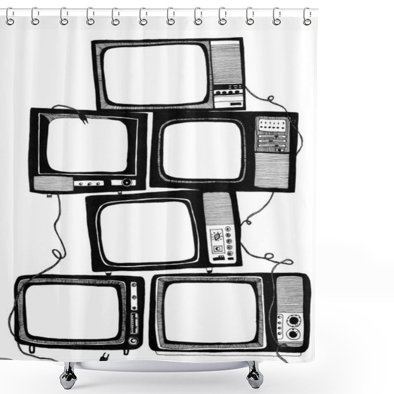 Personality  Television Shower Curtains