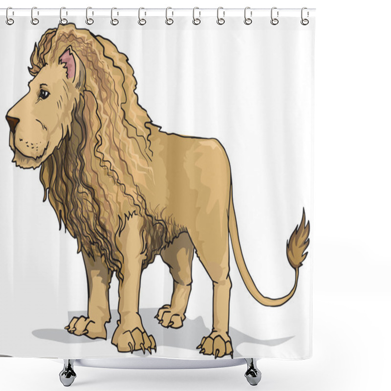 Personality  Hand Drawn Lion King Shower Curtains