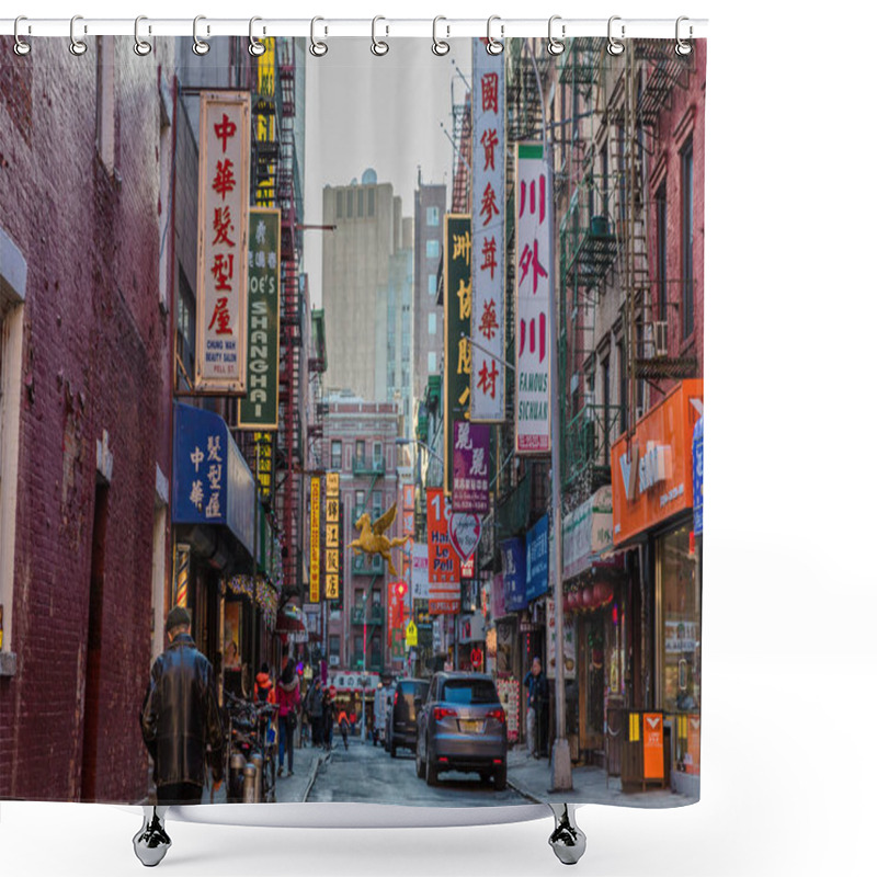 Personality  Chinatown Streets Manhattan Landmarks New York City USA Shower Curtains