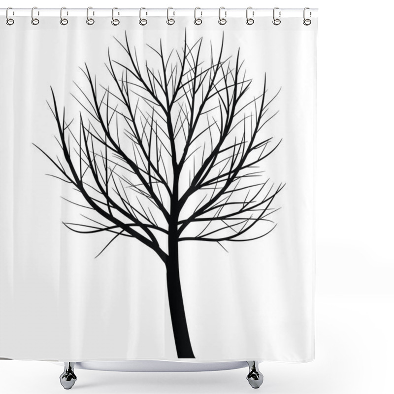 Personality  Trees With Dead Branch Shower Curtains