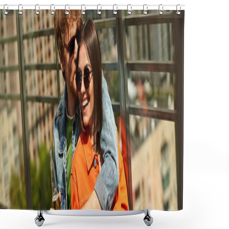 Personality  A Man Carrying A Woman On His Back, Symbolizing Strength, Support, And Selflessness In A Challenging Situation Shower Curtains