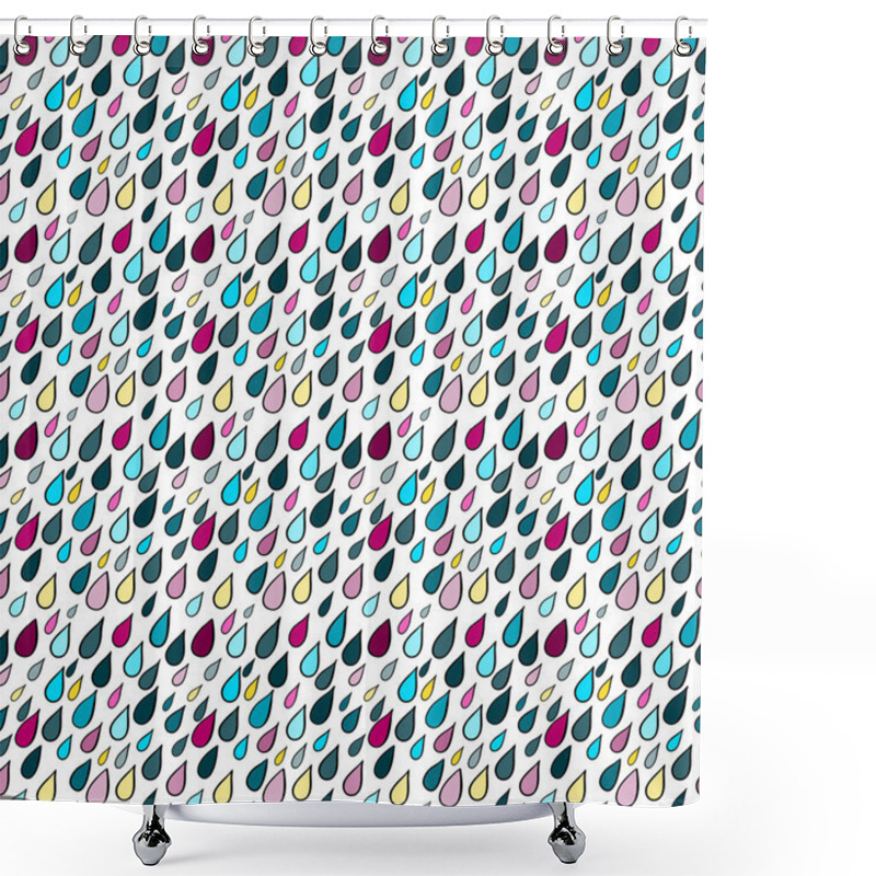 Personality  Rainy Seamless Pattern, Abstract Rainy Pattern Shower Curtains