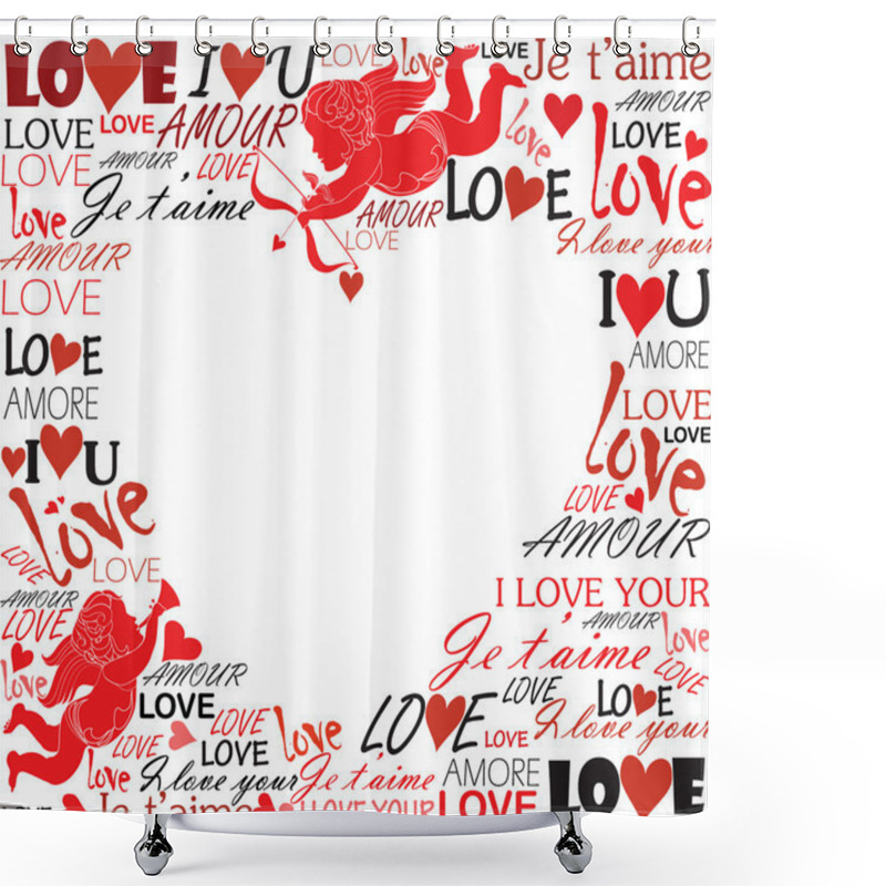 Personality  Valentine Background Shower Curtains