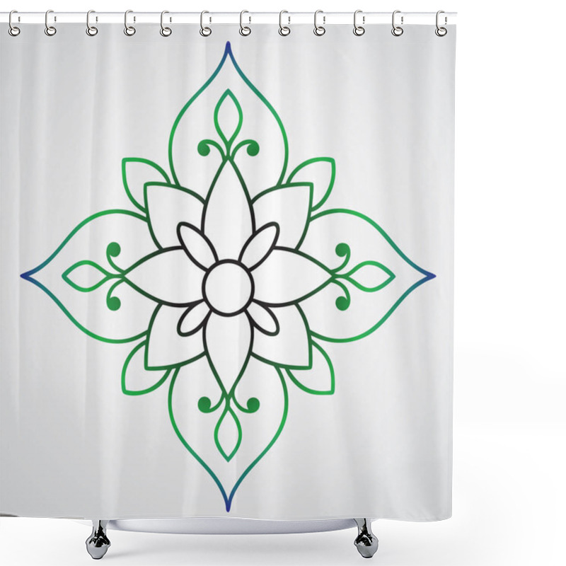 Personality  A Hand Drawn Illustration Floral Ornament With Flowers And Leaves Shower Curtains