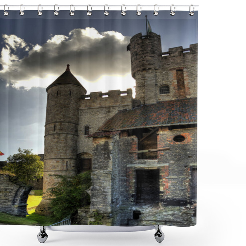 Personality  Castle In Ghent Shower Curtains