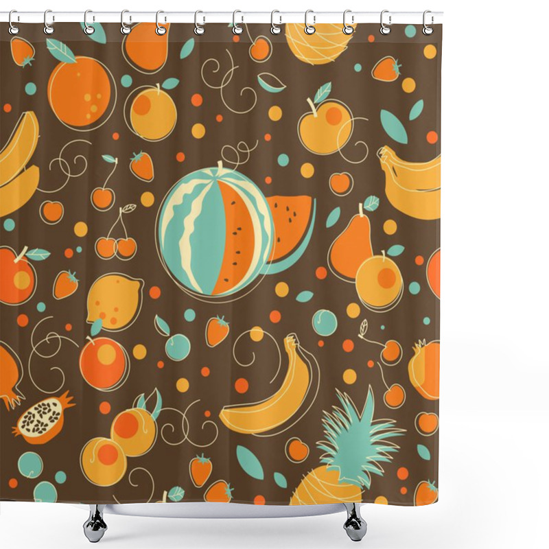 Personality  Fruit Seamless Background Shower Curtains