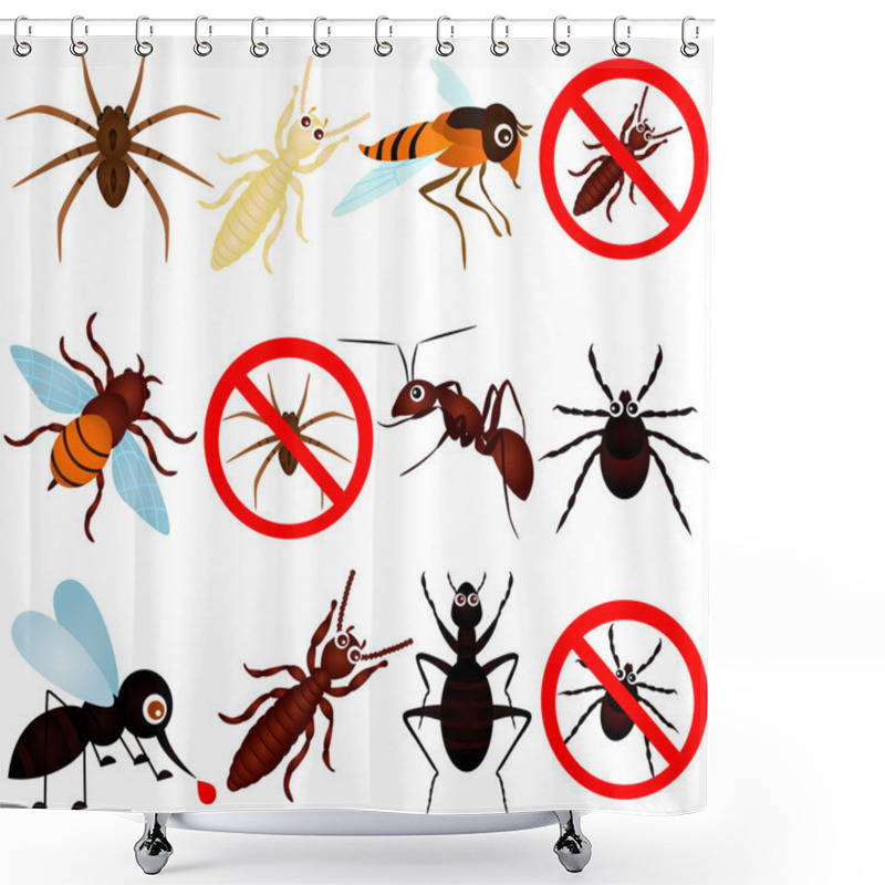 Personality  Bugs (mosquito, Termite, Ant, Etc) Shower Curtains