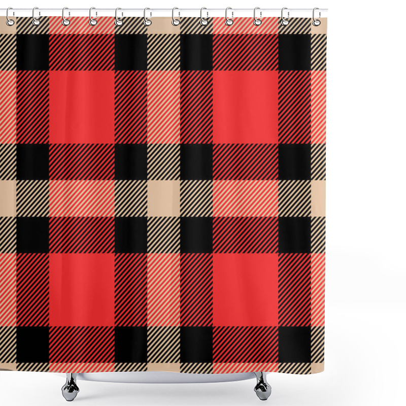 Personality  Classic Tartan And Buffalo Check Plaid Seamless Patterns. Shower Curtains