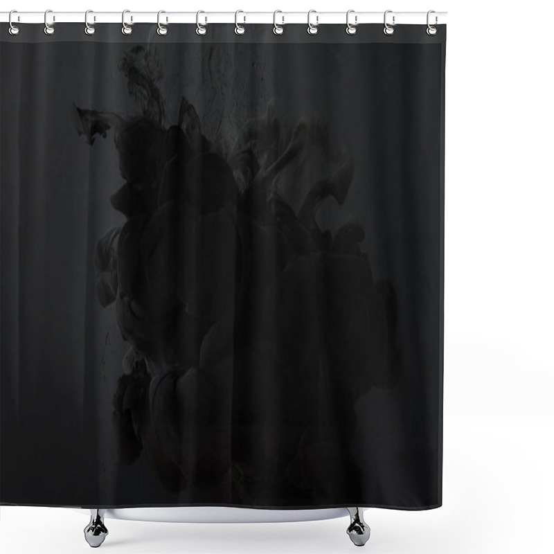 Personality  Black Paint Splash On Dark Background Shower Curtains