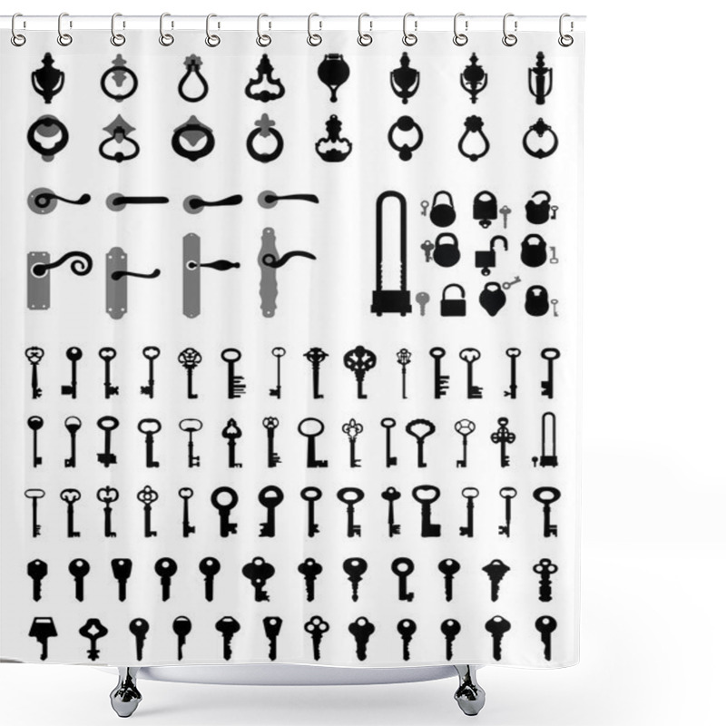 Personality  Door Handle Shower Curtains