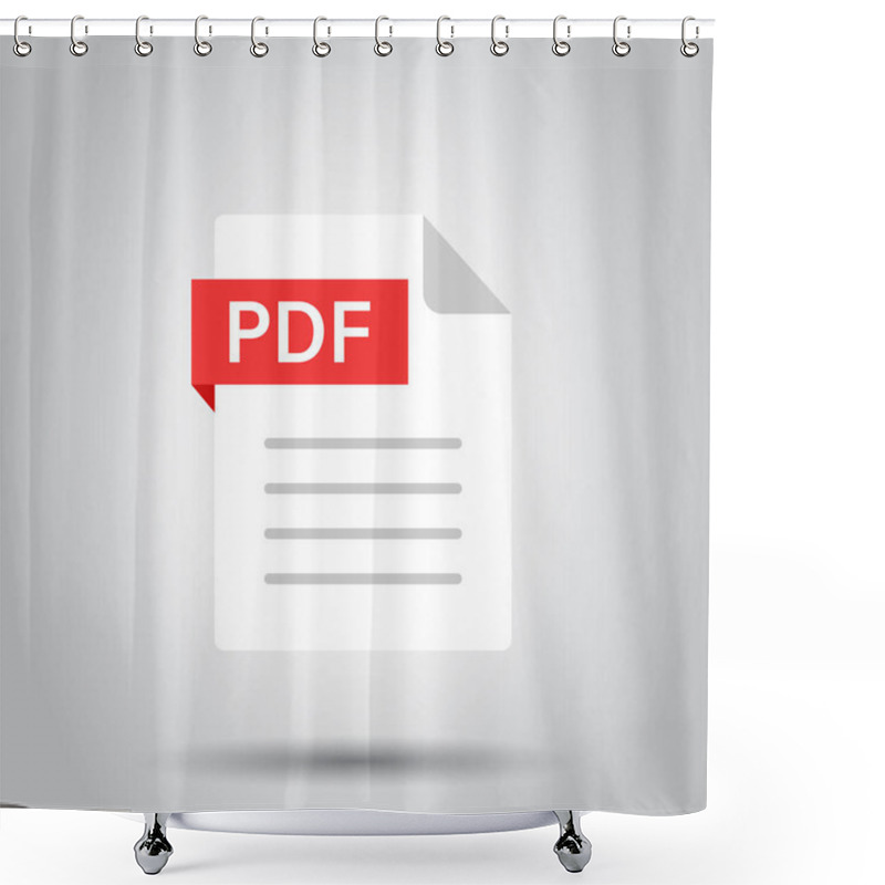 Personality  Pdf Icon In Flat Style. Document Text Vector Illustration On Iso Shower Curtains