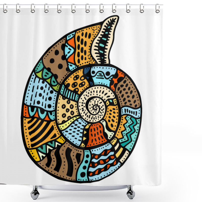 Personality  Seashell Line Art Shower Curtains