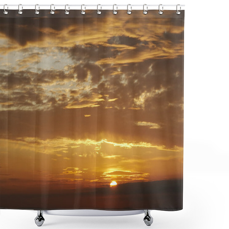 Personality  Clouds At Sunset Shower Curtains