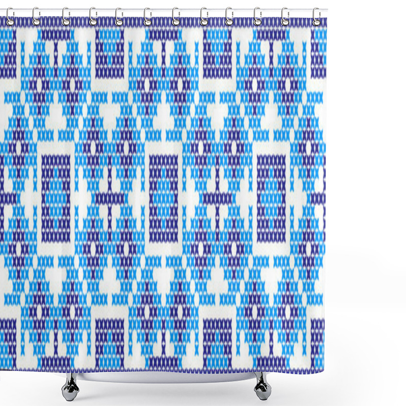 Personality  Embroidered Pattern On Transparent Background Shower Curtains