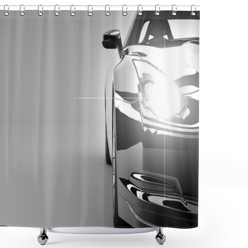 Personality  Black Car Shower Curtains