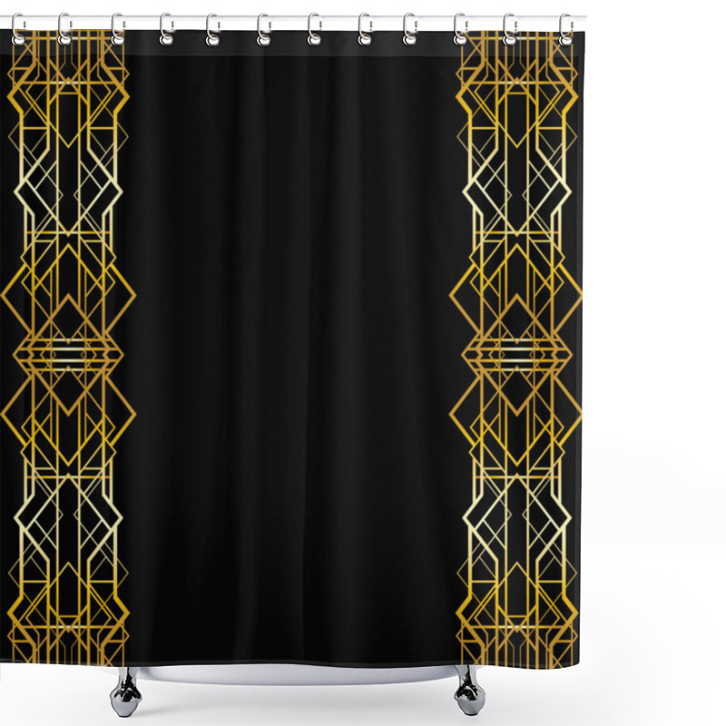 Personality  Art Deco Geometric Frame (1920's Style) Shower Curtains