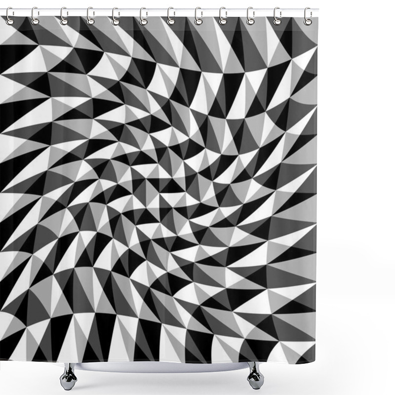 Personality  Abstract Background, Pattern With Warp Effect. Shower Curtains